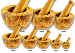 GGP OLIVE WOOD 20CM MORTAR & PESTLE