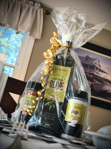 GEORGOULIAS OLIVE OIL & SPICES GIFT BASKET